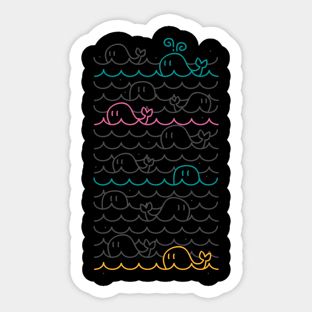 Whale sea Sticker by Flyaga